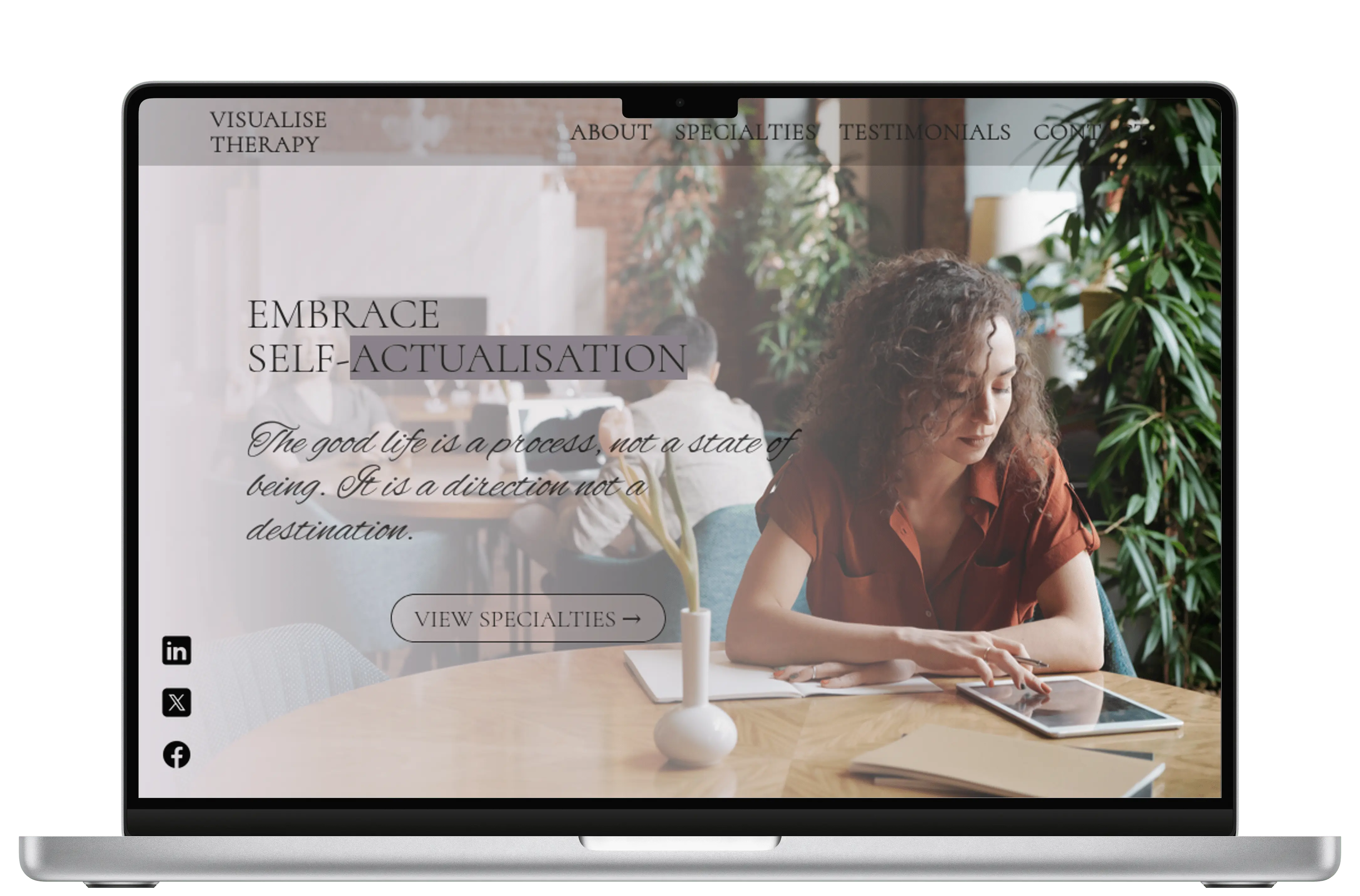 visualise homepage